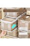 Foldable Plastic Organizer Drawers - Pullable Closet Wardrobe Organizer,47L x 30W x 22H Stackable St - 6