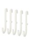 Skadis 5Li Hook White, Multi-Purpose Board Piece, White, 5 Pieces