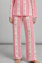 Women's Wide Leg Relaxed Pink Pajama Set 4692 - 5