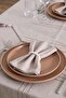 Colber Beige Striped Seamless Tablecloth Set, 12 Seater, 26 Pieces - 5