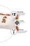Embroidered Muslin Baby Swaddle Blanket and Pillowcase Set – Orange Ruffled 100% Cotton - 2