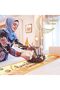 مفرش طاولة رمضان لتزيين مائدة الإفطار بنقوش القمر والنجمة الذهبية الأنيقة، تصميم احتفالي - 5