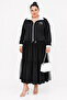 Plus Size Contrast Collar Zippered Jacket Sleeveless Dress Sporty Stylish Women's Two Piece Set