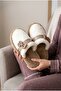 Women'S, Soft, Plush, Bow Detail, Warm, Comfortable, House Slippers
