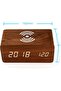 Digital Alarm Clock with Wireless Charger LED Desk Alarm Clock Temperature Display - 5