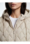 Hooded Quilted Women's Puffer Coat - 3