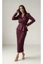 Burgundy Belt Detailed Long Dress - 2