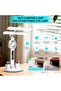 مصباح مكتب LED مزدوج الرأس مع ساعة رقمية وشحن USB، 3 درجات حرارة لونية قابلة للتعديل للمكتب - 2