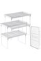 Stackable Kitchen Storage Shelves, Set of 4 Stackable & Multi - Layer Cabinet Organizer Shelf, Space
