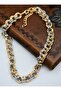 Two-Color Choker Necklace - Multi-Color -