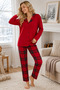 Patterned Milan Knitted Long Sleeve Women's Buttoned Pajama Set - 2