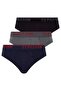 Men's Black Anthracite Navy Blue 3-Piece Slip - 5