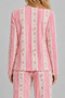 Women's Wide Leg Relaxed Pink Pajama Set 4692 - 6