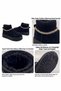 Mini Suede Fur Lined Thick Sole Knitwear Women's Boots Black - 5