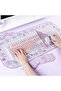 Kuitmor Kawaii Anime Mouse Pad Wrist Rest Support Set - مجموعة دعم المعصم غير القابلة للانزلاق مع وسادة مكتبية من الإسفنج المرن بتصميم فيونكة - 6