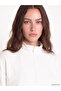 Two Mt Shop Quality Lcw Modest White Interlock Plain Loose & Baggy Women's Sweatshirt Tunic - 3