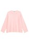 1044 Women's Crew Neck Wave Detailed Side Slit Knitwear Sweater Pink - 2