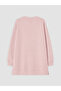 Alita City Pink Printed Women's Thick Sweatshirt Tunic with a Difference - 6
