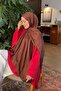 Gg Pattern Ayrobin Floral Jacquard Shawl Milk Coffee - 4