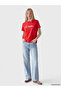 Two Mt Shop Quality Xside Red Combed Cotton Printed Standard & Regular Short Sleeve Women's T-Shirt - 2