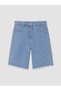 Alita City Lcw Kids Indigo Denim Stoned Bermuda Girls' Jean Shorts with a Difference - 2