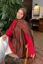 Gg Pattern Ayrobin Floral Jacquard Shawl Milk Coffee - 2
