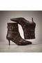 Shoes Women's Brown Buckle-Studded Pointed Toe Heeled Ankle-Length Stylish Daily Boots - 3
