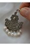 Indian Earrings - Silver Color - - 4