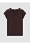 Alita City with a Difference of Lcw Dream Brown Combed Cotton Plain Short Sleeve Women's Pajama Set - 6