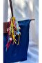 Colorful Beaded Bag Charm – Blue - 4