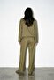 Olive Zippered Jacket and Relaxed Fit Drawstring Pants Set - 4