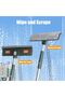 Window Squeegee with Scrubber,with Extendable 5 Section Stainless Steel Pole and 1 Microfibe - 3