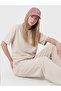 Two Mt Shop Quality Xside Beige Diver Fabric Plain Oversize Short Sleeve Women's T-Shirt