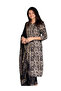 Black Viscose Printed Kurta Set - ALV2204 | Black-Size:L-40-Inches