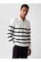 Timeless Clothing & Timeless Choices Devark Roba Collar Striped Men's Sweatshirt