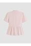 Rmz Gi̇yi̇m Farkiyla V Dikim 100% Cotton Peplum Blouse - 8