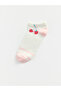 Alita City Lcw Kids Ecru Patterned Girls' Booties Socks with a Difference - 3