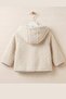 Children's Hooded Plush Coat Ecru - 5