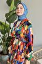 Floral Viscose Orange Double Set - 2