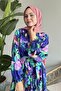 Floral Viscose Turquoise Double Set - 2