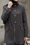 Dark Brown Suit with Buttoned Detail Jacket - 2