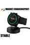 كابل شحن بديل متوافق مع أجهزة Amazfit GTR 4، 3، 3 Pro، GTS 3، سلك شحن محمول لاسلكي مغناطيسي على شكل حرف U - 3