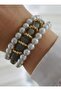 Labradorite and Onyx Bracelet Set - Multicolor - - 3