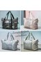 40L Printed Expandable Ladies Fashion Tote Bag, Travel Duffle, Lightweight, 43% More Capacity, 30 x 22 x 42 cm - 7