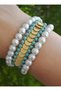 Glass pearl bracelet set - multicolored - - 3