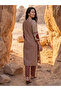 Maroon & Beige Patterned Viscose Kurta Set - ALV2211 | Maroon & Beige-Size:L-40-Inches - 4