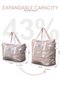 40L Printed Expandable Ladies Fashion Tote Bag, Travel Duffle, Lightweight, 43% More Capacity, 30 x 22 x 42 cm - 5