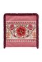 Dried Rose Vintage Floral Motif Border Ethnic Patterned Fringed Throw Pillow Cover - 5