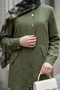 Green Suit with Buttoned Detail Jacket - 2