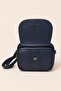 Navy Blue Color Multi-Compartment Crossbody Shoulder Bag - 5